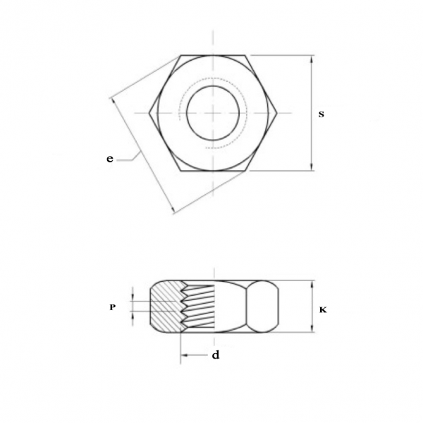 DRAWING OF HEX NUT