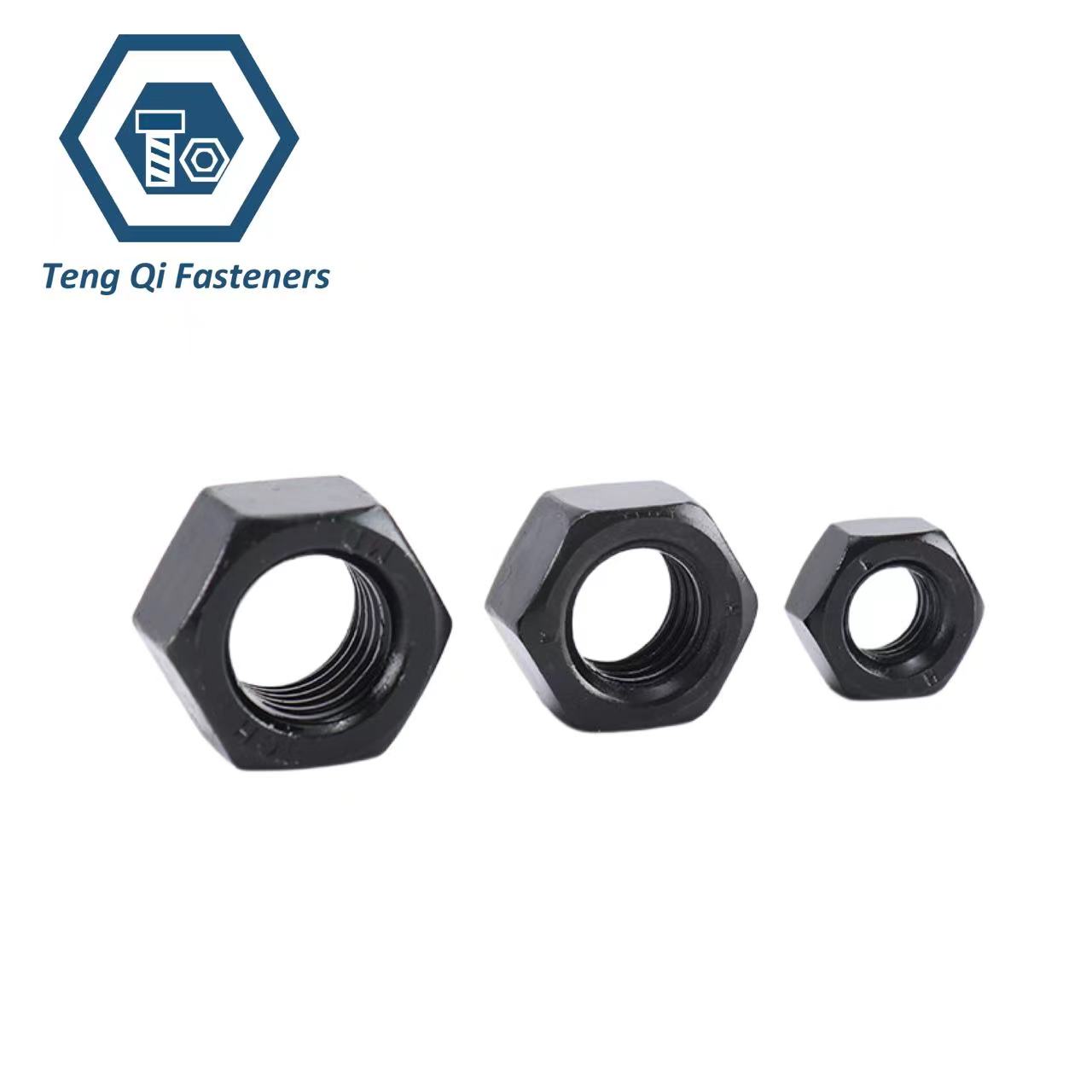 Italian Standard UNI5713 Black Oxidation High-Strength Large Hexagon Nuts For Structural Bolting
