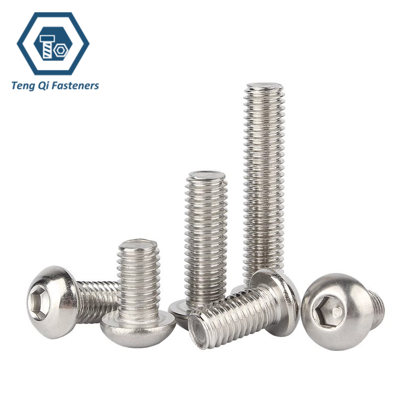 ANSI ASME B18.3 SS304 SS316 Hexagon Socket Button Head Cap Screws ANSI ASME B18.3 SS304 SS316 Hexagon Socket Button Head Cap Screws