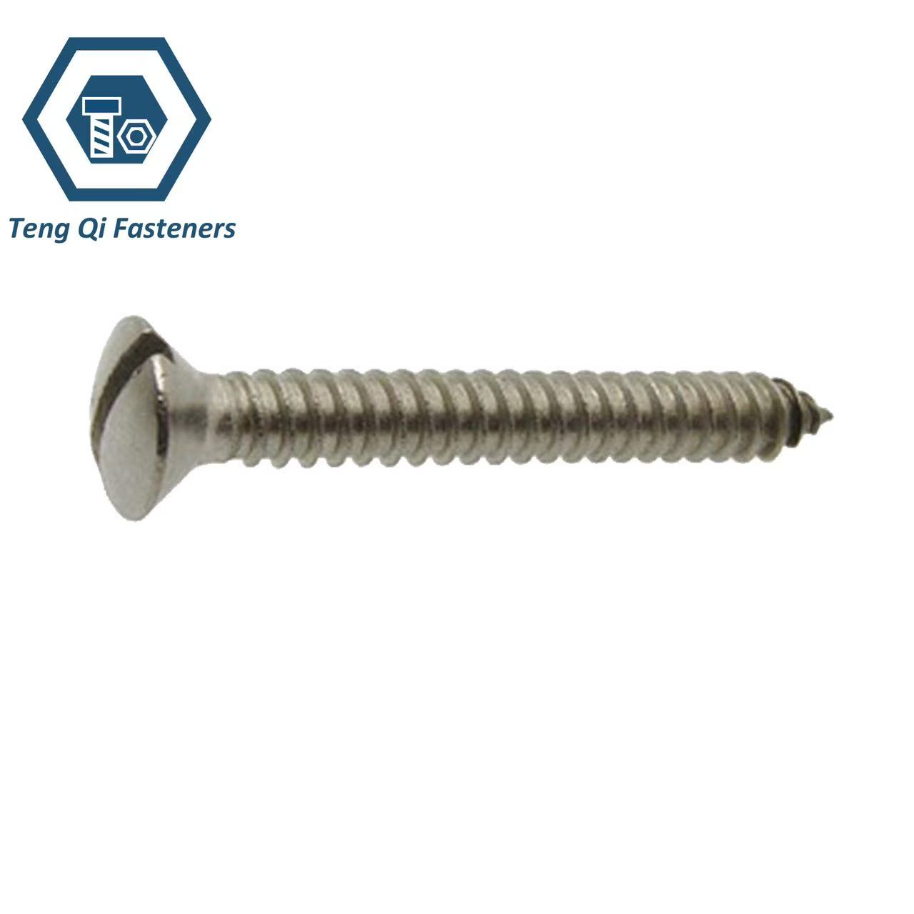 DIN7973 Stainless Steel Slotted Raised Countersunk Head Tapping Screws Supplier DIN7973 Stainless Steel Slotted Raised Countersunk Head Tapping Screws