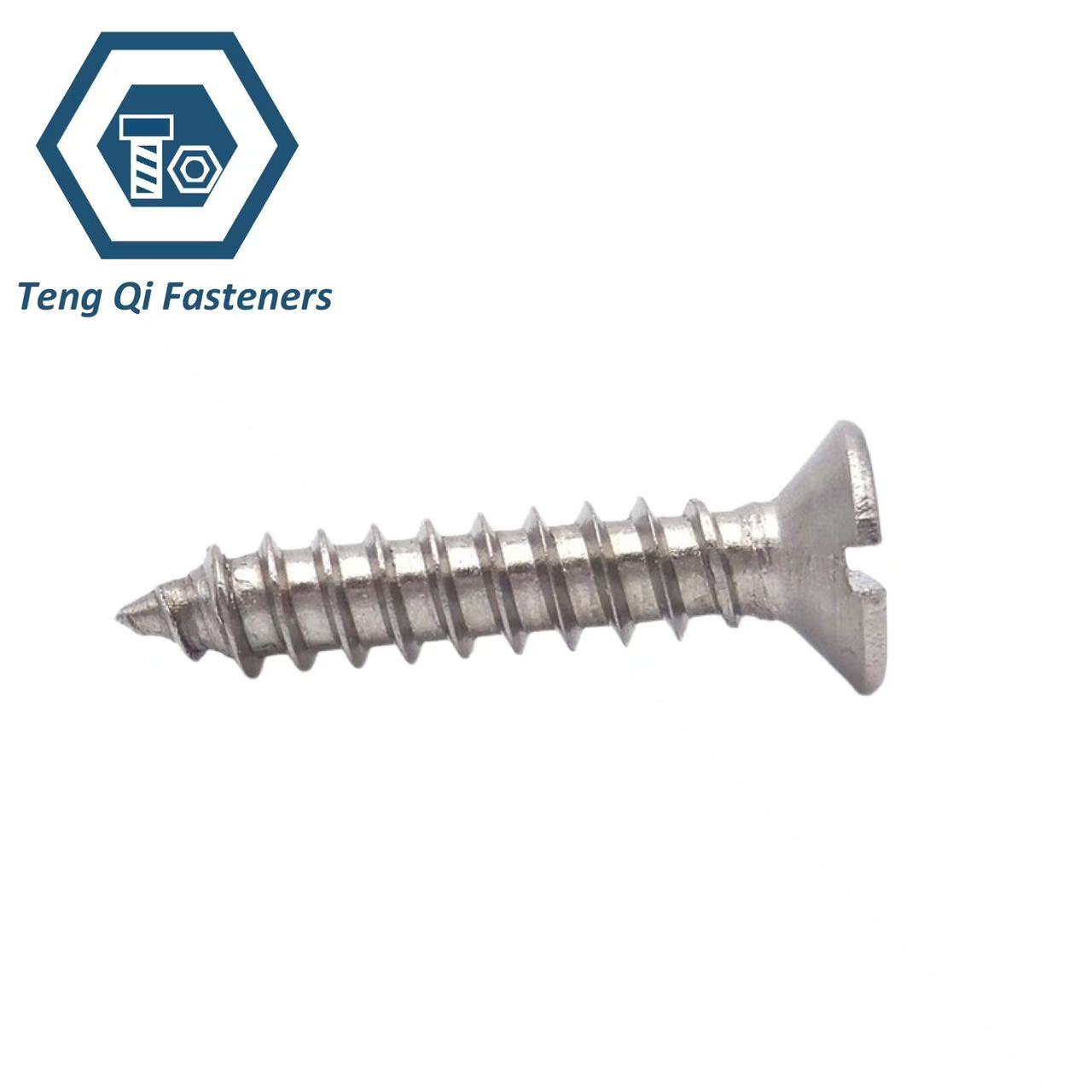 SS304 SS316 DIN7972 Slotted Countersunk Head Tapping Screws Supplier DIN7972 Slotted Countersunk Head Tapping Screws Supplier