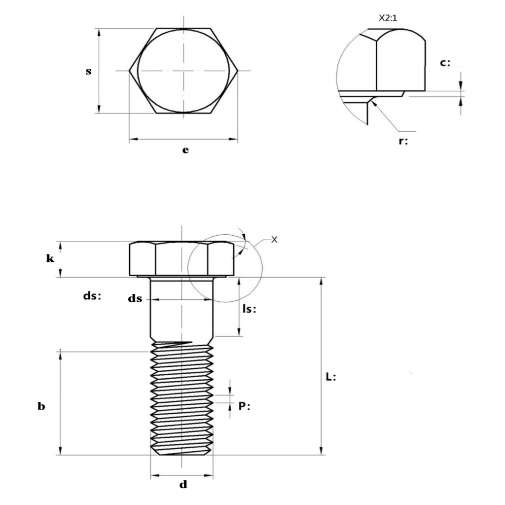 American Standard A325 Heavy Hex Steel Structural Bolts Manufacturer